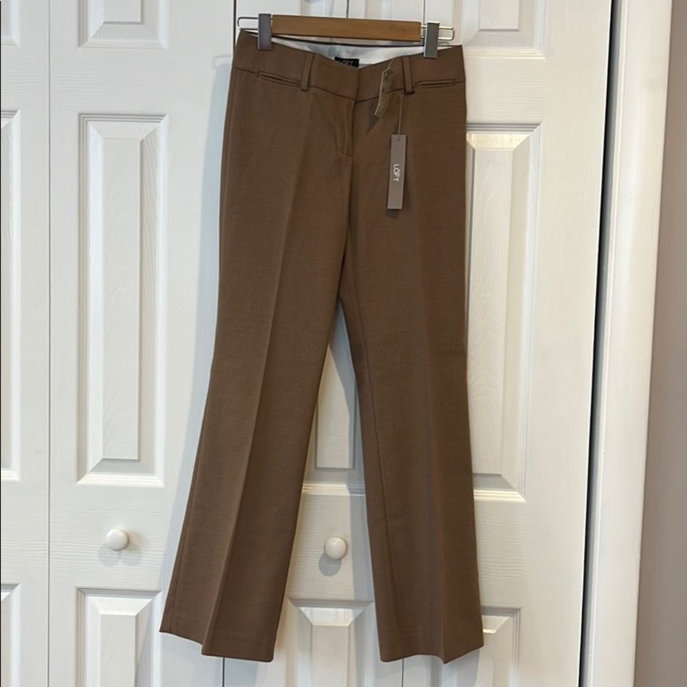 NWT Loft trousers pants size 00P light brown
